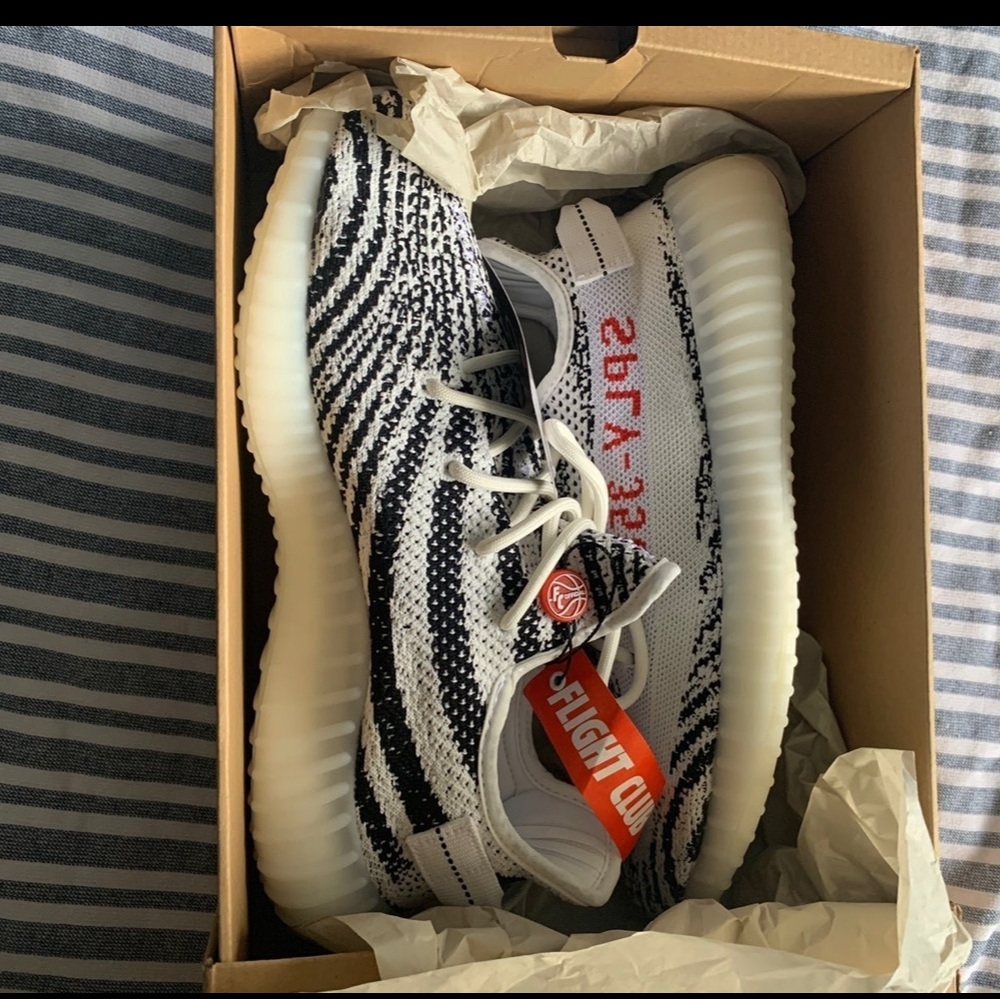 Adidas YEEZY BOOST 350 V2 'ZEBRA' White/black and red shoes